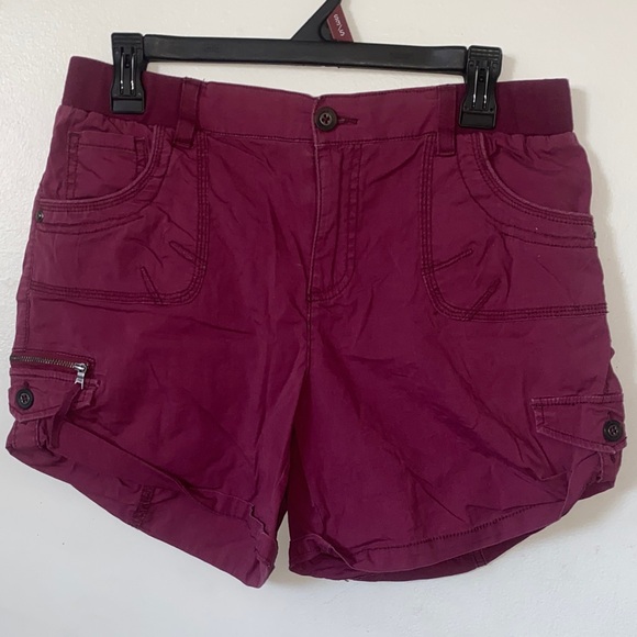 Maurices Pants - Maurices Burgundy Cargo Shorts